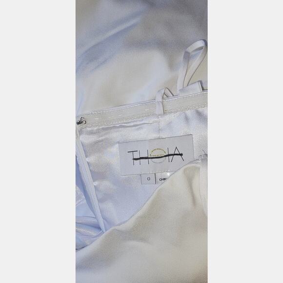 New Anthropologie BHLDN Trinity Jumpsuit by Theia $280 SIZE 0 White - Picture 6 of 6
